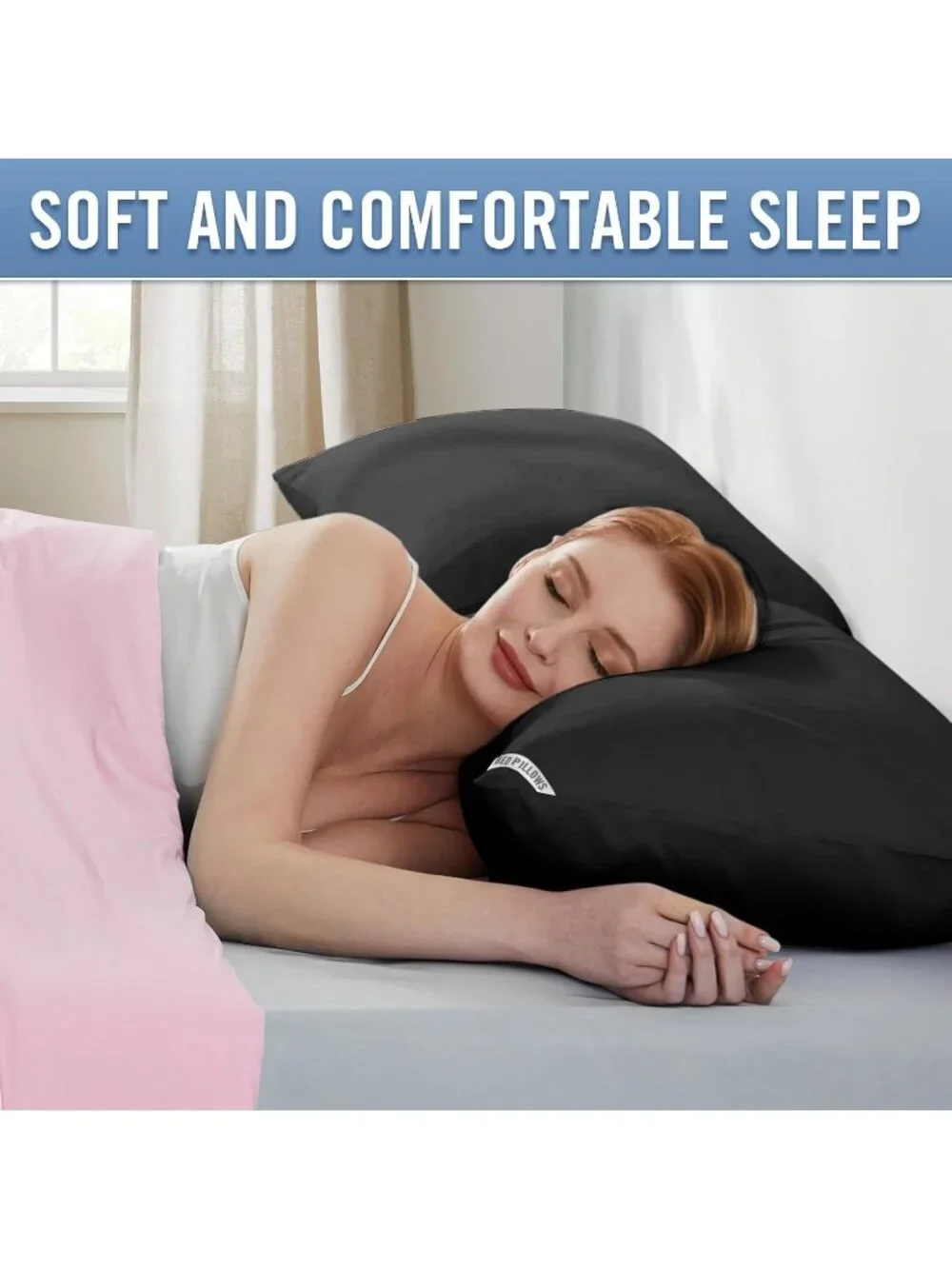 〽️Luxury Hotel Pillows Standard Size 4 Pack Down Alternative Sleeping Pillows